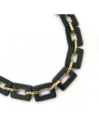 Gargantilla negra con dorado - Bisutería Tienda Online