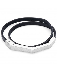 Pulsera piel doble vuelta