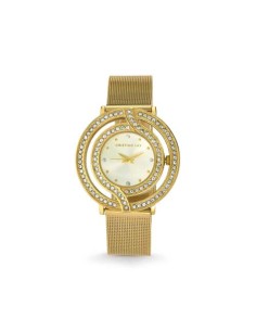 Reloj brillo dorado mujer