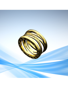 Anillo ancho blanco estilo Bvlgari doce mm 2