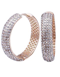 Pendientes aro imitación diamantes 2