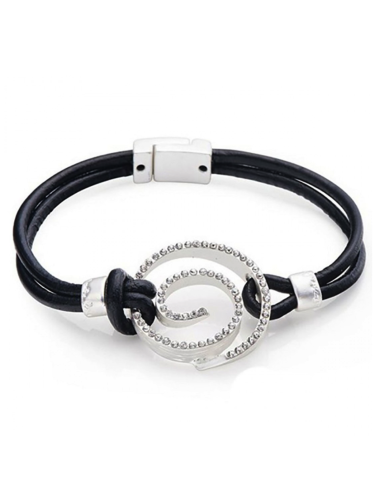 Pulsera de cuero mujer espiral