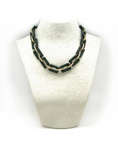 Gargantilla negra con dorado - Bisutería Tienda Online