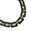 Gargantilla negra con dorado