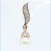 Pendientes colgantes con perla