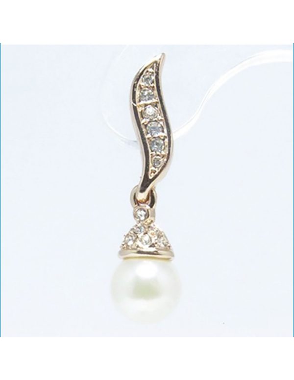 Pendientes colgantes con perla