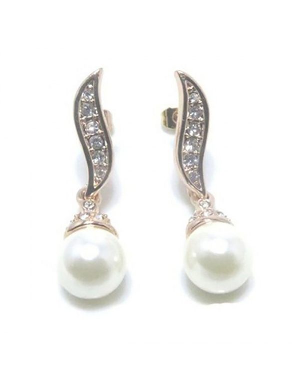Pendientes colgantes con perla