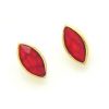 Pendientes dorados de cristal facetado