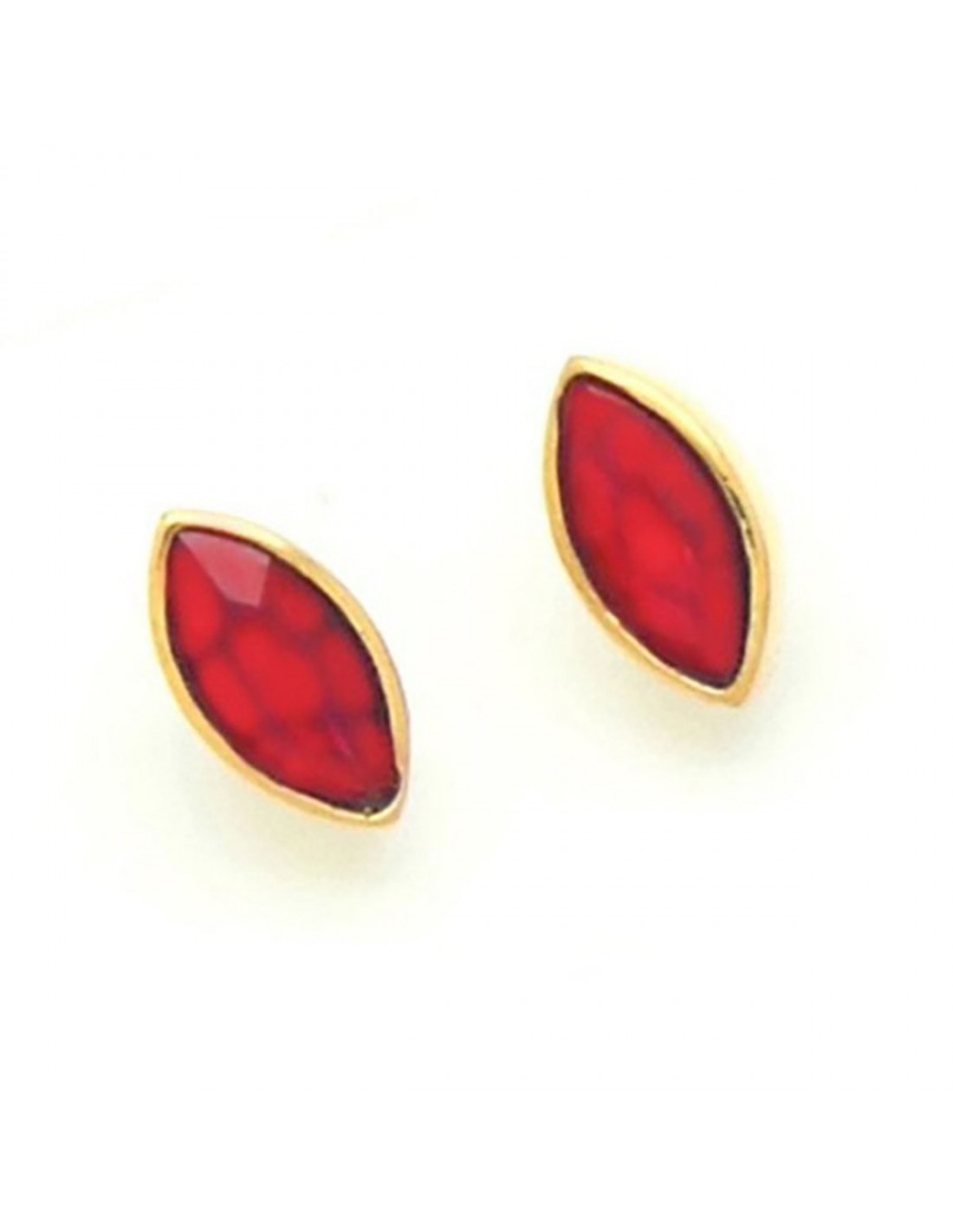 Pendientes dorados de cristal facetado