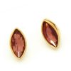 Pendientes dorados de cristal facetado