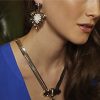 Pendientes largos cristales alta calidad