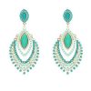 Pendientes largos baño de oro y resina