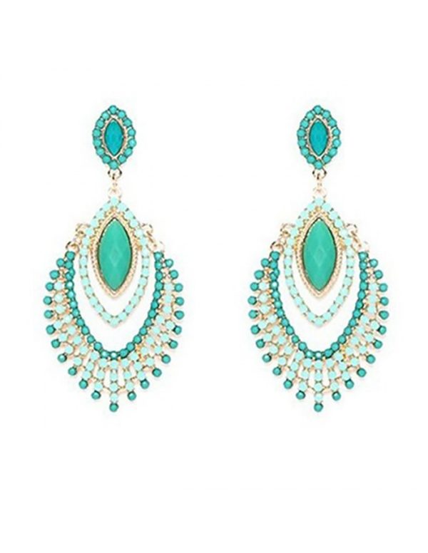 Pendientes largos baño de oro y resina