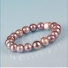 Pulsera elásticas de perlas de río rosa