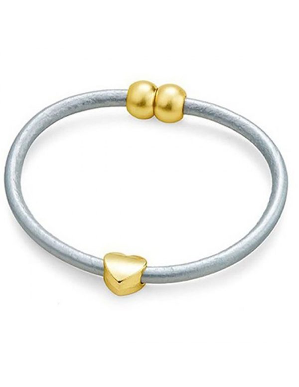 Pulsera mujer cuero corazón