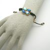 Pulsera ajustable hilo y cristales facetados