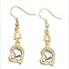 Pendientes largos corazón Love