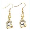 Pendientes largos corazón Love