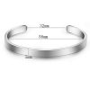 Pulsera abierta de hombre en acero
