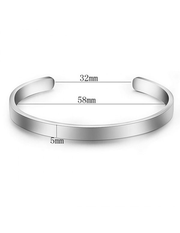 Pulsera abierta de hombre en acero