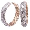 Pendientes aro imitación diamantes