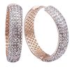 Pendientes aro imitación diamantes