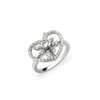 Anillo de plata corazón con circonitas