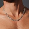 Cadena plata 925 hombre eslabones rombo estilo veneciano.