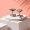 Pendientes Cuadrados Acero Plata 316L Unico