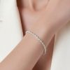 Pulsera de cordón salomónica plata ley 925 de estilo unisex puesta muñeca mujer.