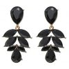Pendientes largos cristal negro