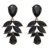 Pendientes largos cristal negro