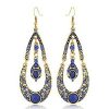 Pendientes púrpura y dorado