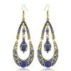 Pendientes púrpura y dorado