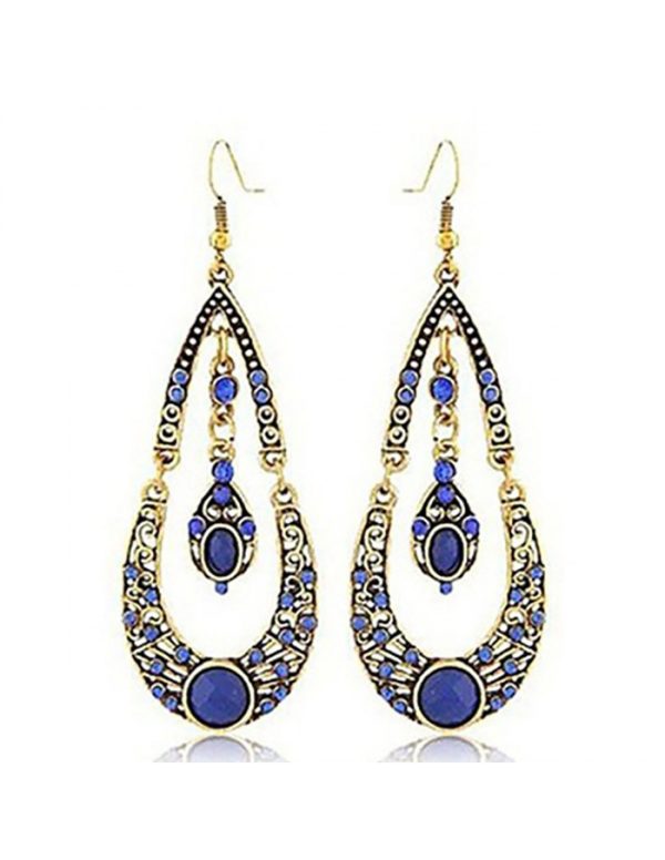 Pendientes púrpura y dorado