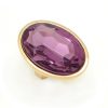 Anillo cristal lila facetado