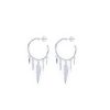 Pendientes hojas en plata