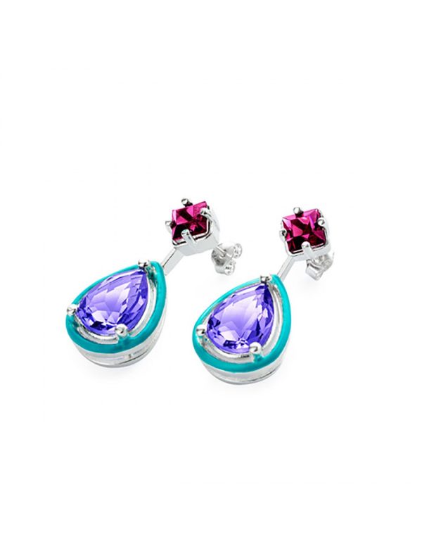 Pendientes purple & blue