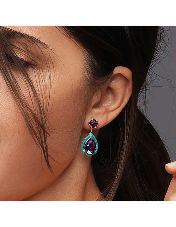 Pendientes purple & blue