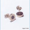 Pendientes estilo Bvlgari oro rosa ocho mm