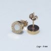 Pendientes estilo Bvlgari oro rosa ocho mm