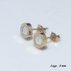 Pendientes estilo Bvlgari oro rosa ocho mm