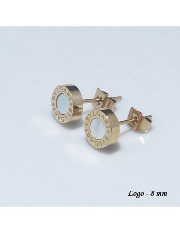 Pendientes estilo Bvlgari oro rosa ocho mm