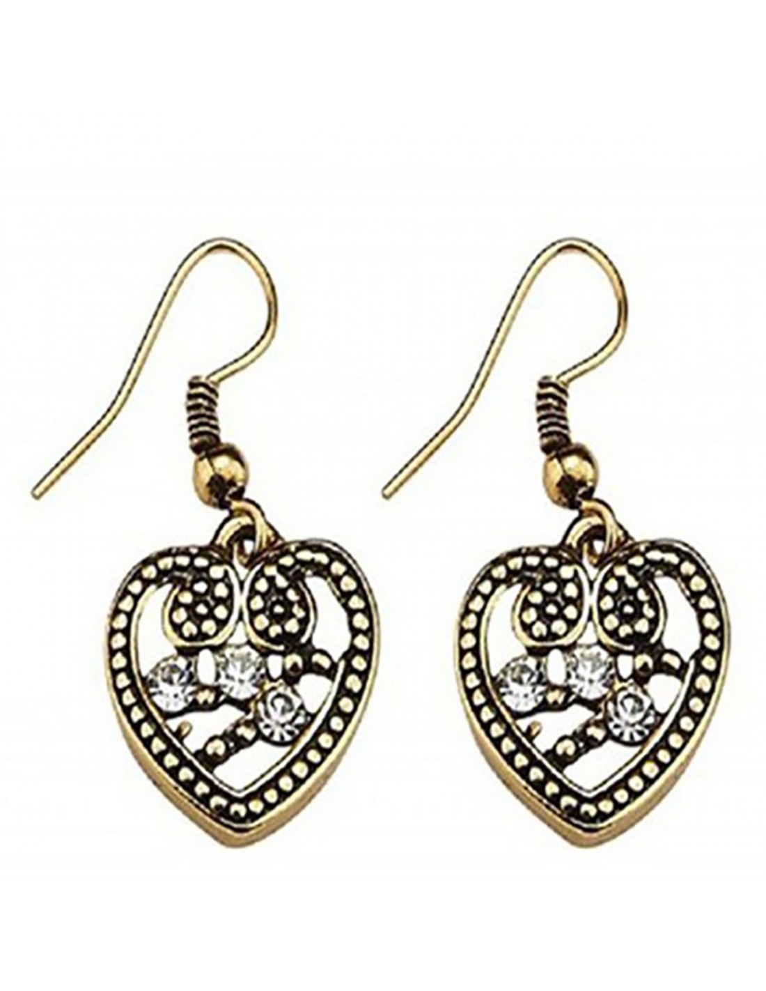Pendientes corazón hippie