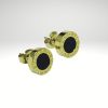 Pendientes Botón Oro 10 mm Popular Minimalista