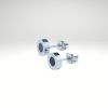 Pendientes Acero 316L 8mm Unisex piedra negra