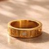 Anillo Acero dorado para regalo.