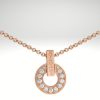 Valioso Colgante Acero 316L Medalla Brillantes