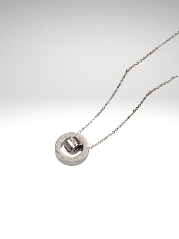 Colgante Creativo Acero 316L Medalla y Cilindro