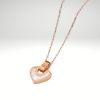 Colgante de acero 316L diseño italiano modelo corazón color oro rosa
